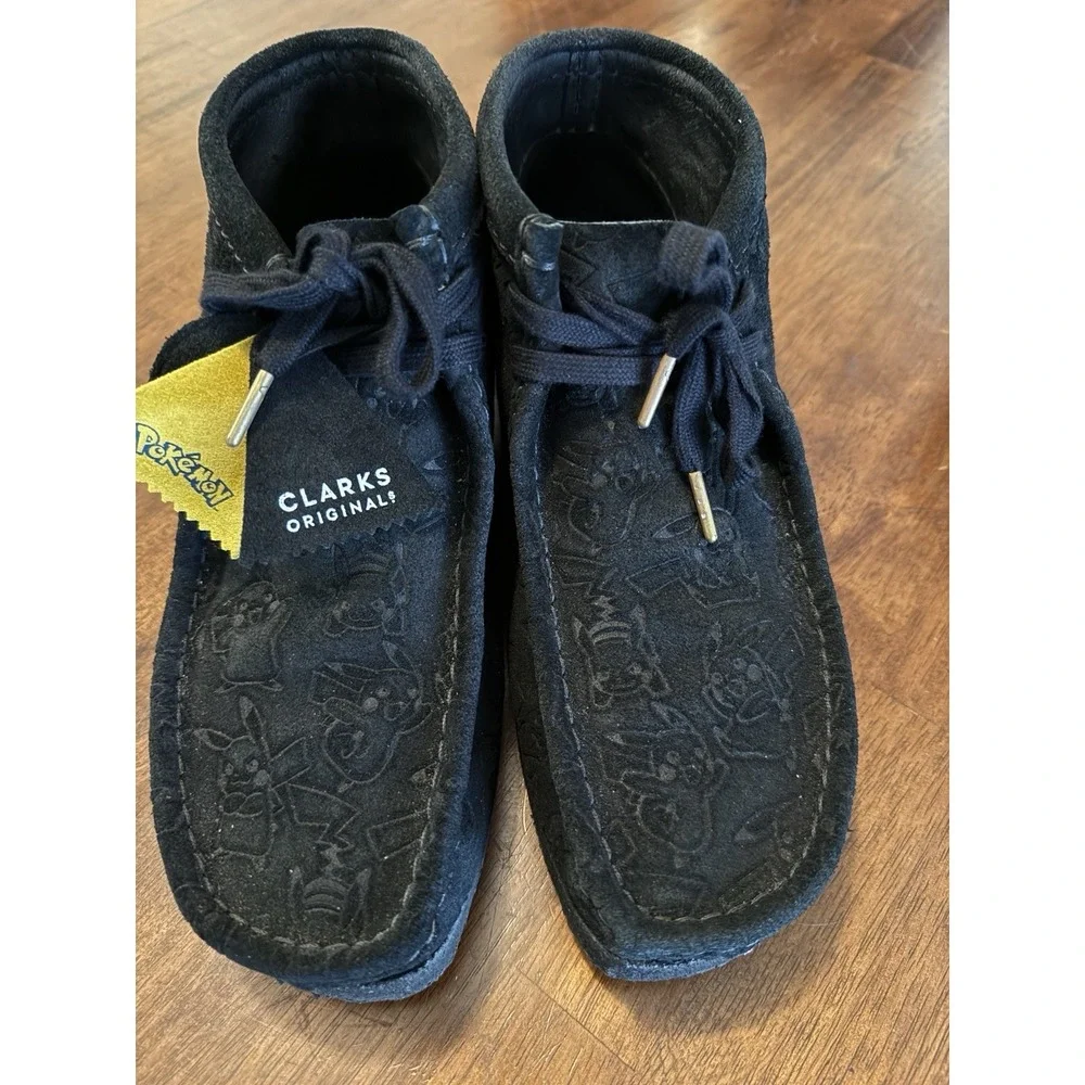 Clark's x Pokemon Original Collection Wallabe Boots Colab Mens Size 7 Black